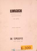Kawaguchi-Kawaguchi KS100-5 & KS175-9, Injection Molding Operations & Electric Manual 1967-KS 175-9-KS100-5-01